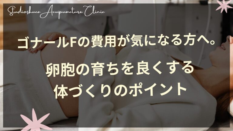 ゴナールFの費用が気になる方へ。卵胞の育ちを良くする体づくりのポイント