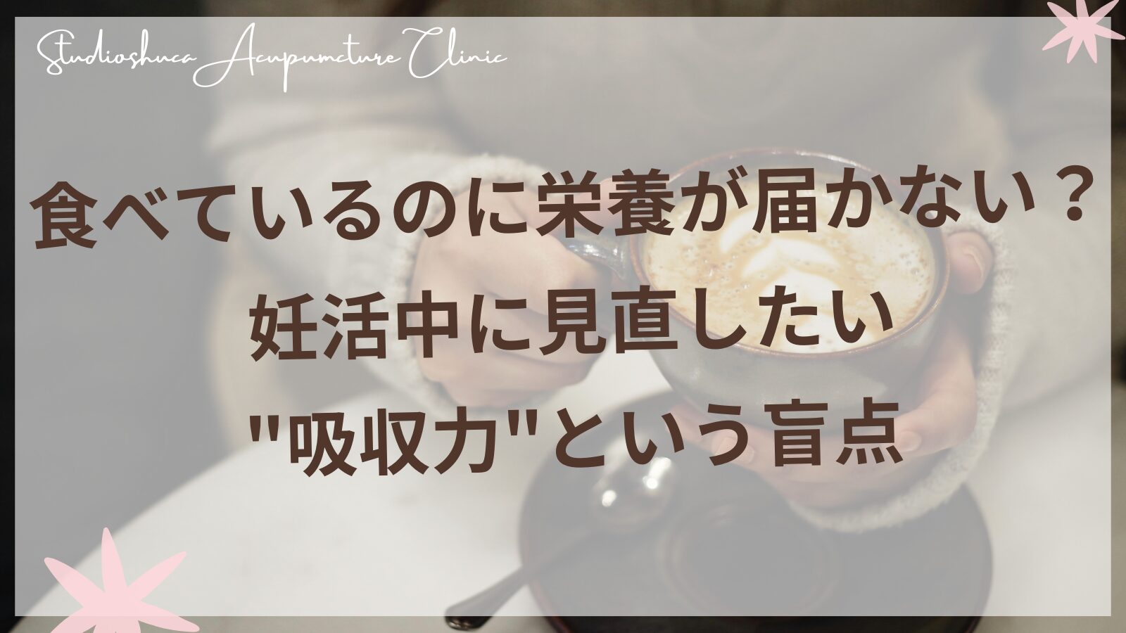 妊活中の栄養吸収と消化力 東洋医学 脾のケア 柏市の妊活鍼灸院